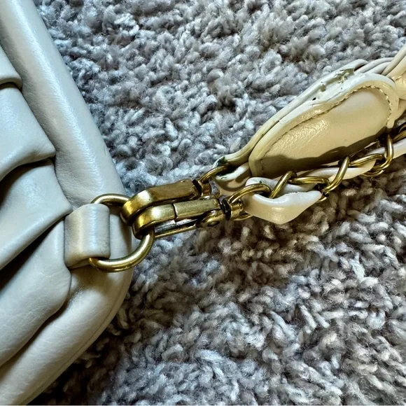 Anthropologie Oona Clutch Purse in Ivory With 2 Straps - Boho & Neutral Chic - Picture 8 of 9